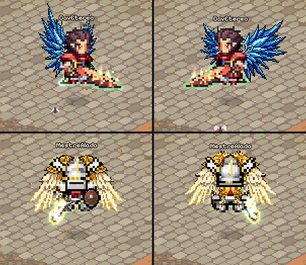 Knight with Ethereal Wings and Blade Master with Celestial Wings