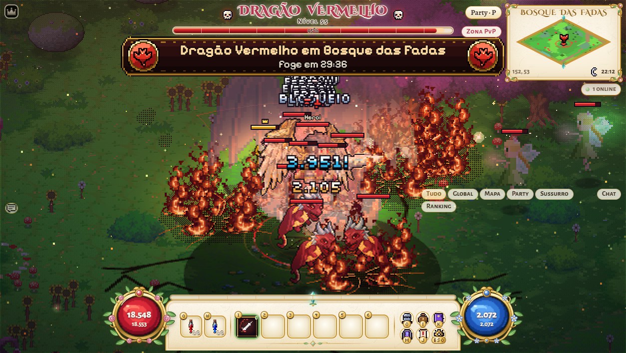 A party of heroes fighting the Red Dragon