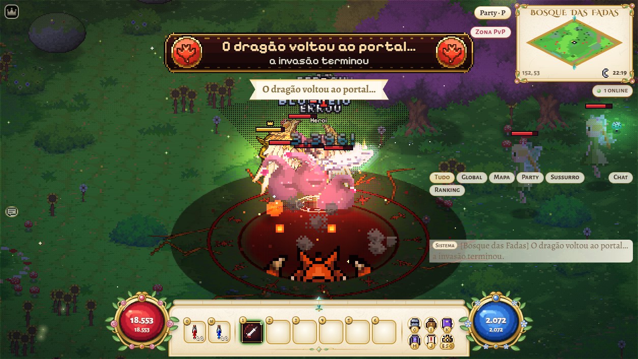 Red Dragon sinking back into the portal, with the dragon went back into the portal banner