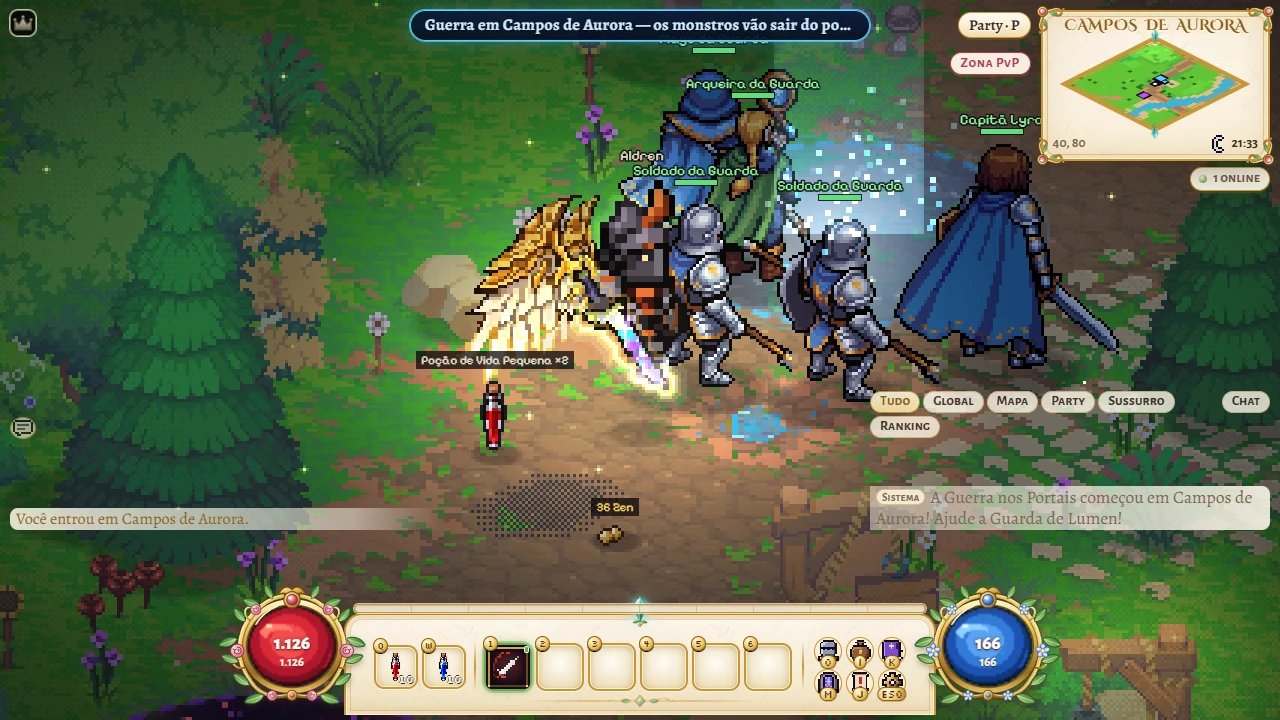 La Guardia de Lumen junto al héroe