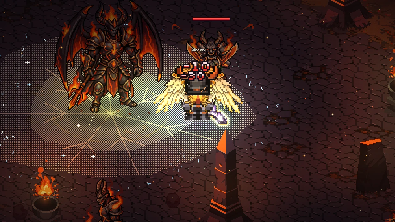 Azhur, un demonio de fuego con alas