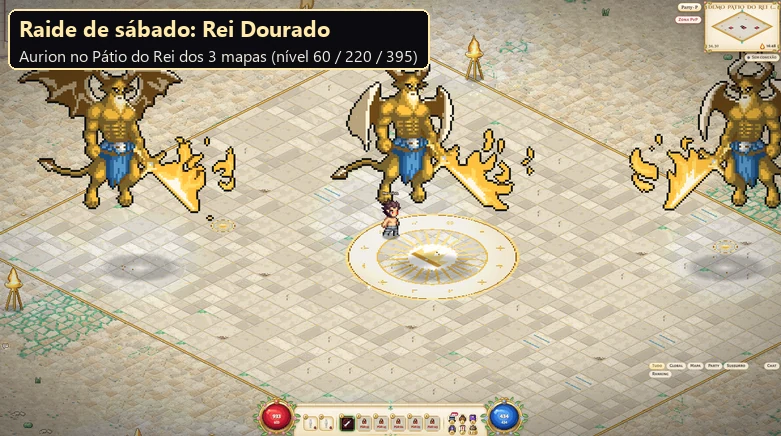 Tres versiones del Rey Dorado lado a lado